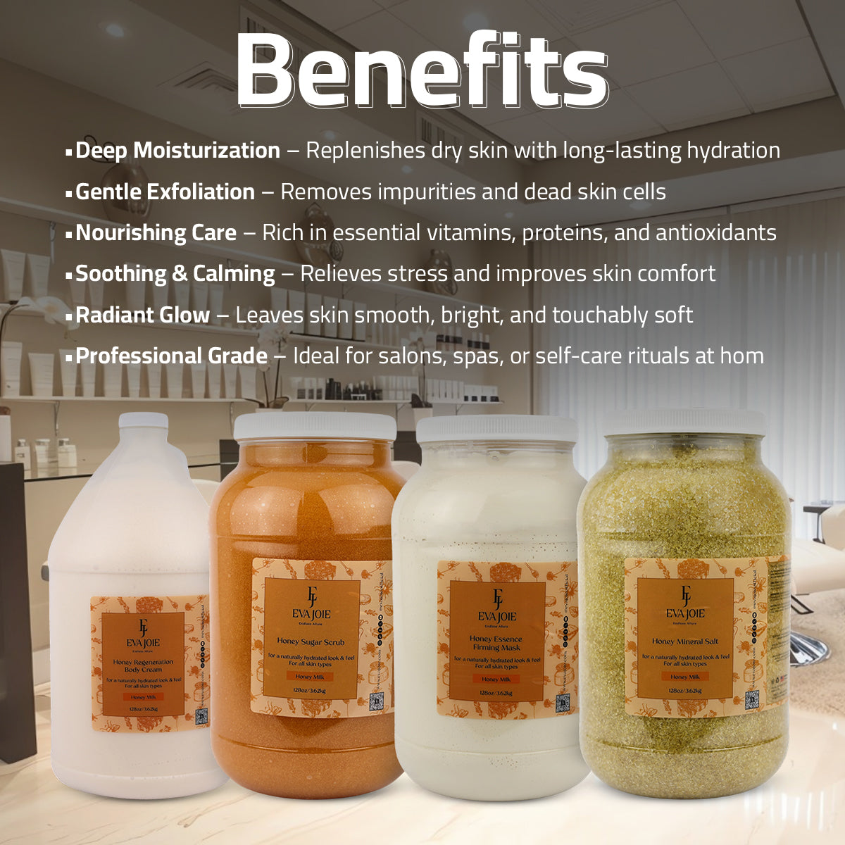 Eva Joie, Honey Milk Spa Set, Professional Packs