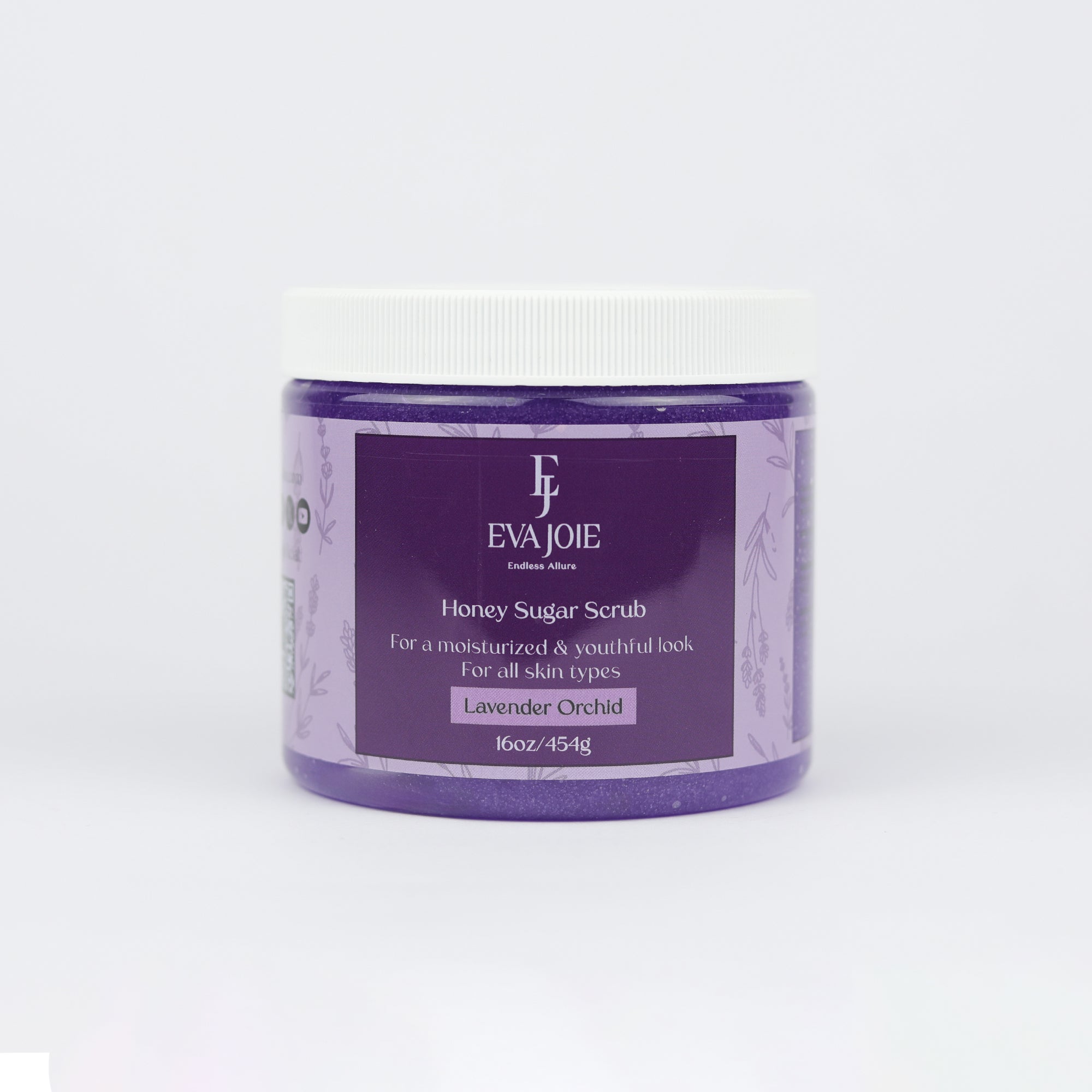 Honey Sugar Scrub – Lavender Orchid 16 oz