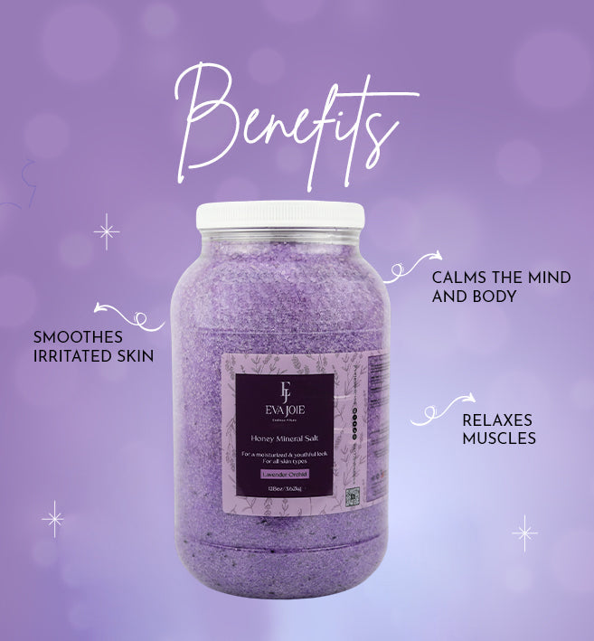 Honey Mineral Salt – Lavender Orchid 128 oz