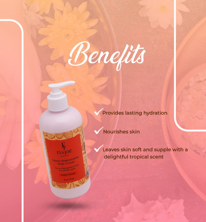 Honey Regeneration Body Cream – Malibu Mango 16 oz