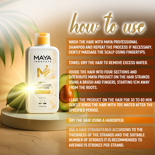 Enzymatic Peptide 1000 ml by Maya Innovate Intensive Care for Damaged Hair