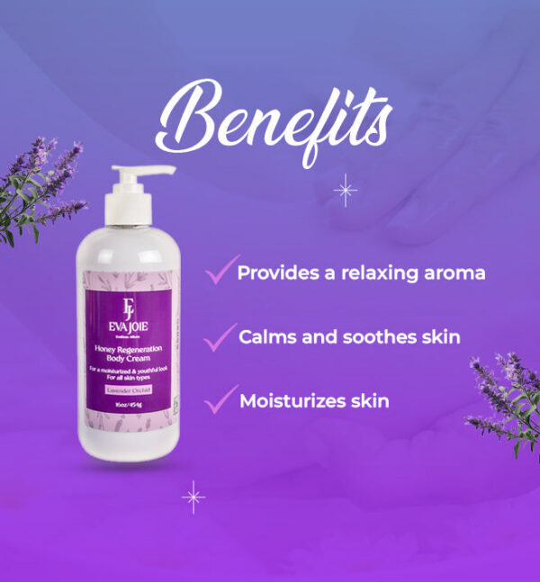 كريم تجديد الجسم بالعسل - لافندر أوركيد 16 أونصة