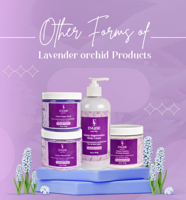 مقشر العسل والسكر - زهرة اللافندر والأوركيد 16 أونصة