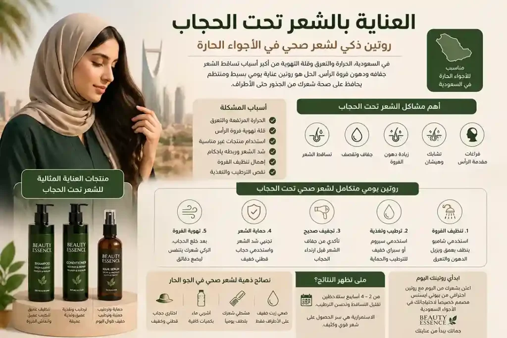 عناية الشعر تحت الحجاب